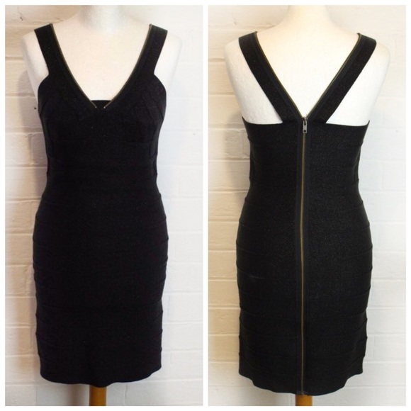 All Saints Dresses & Skirts - All Saints ’Mai’ Black Sparkly Bandage Mini Dress